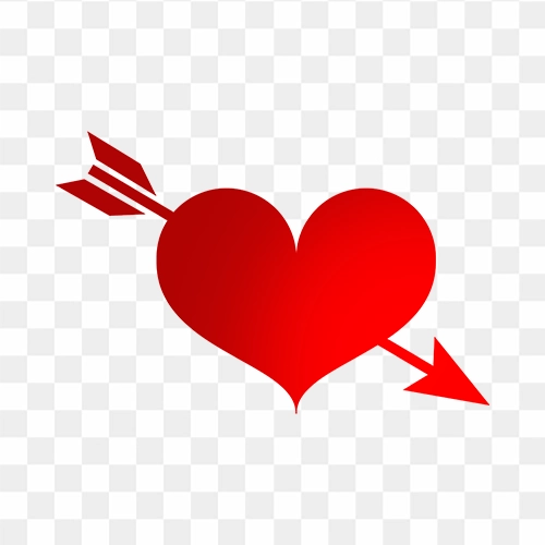 Love heart arrow romance free transparent png image